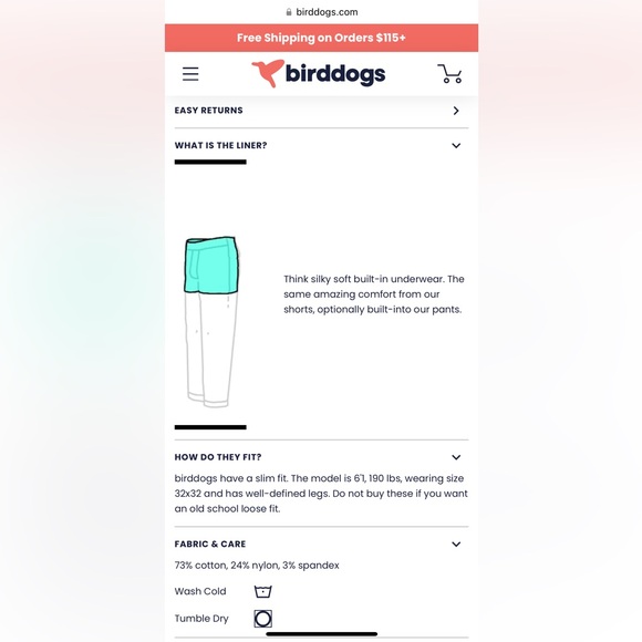 Birddog pants size 32 - Picture 6 of 7